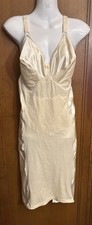 Vintage Crown-ette Shiny Shapewear Girdle Bra Long Slip Dress Shaper 42D