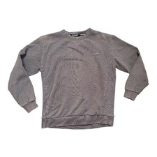 Superdry Taupe-Grey Crewneck Rb Knit Side Panel Sweatshirt Size 2