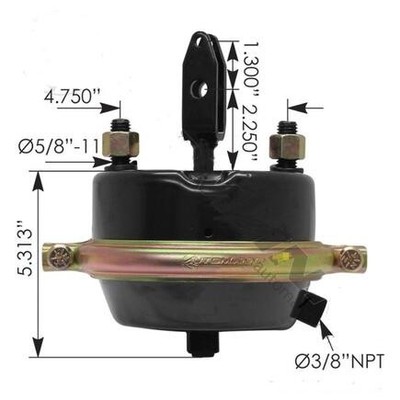 Automann 179SC24XLW225 Brake Service Chamber Type 24 Long Stroke