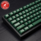 142 Keys PBT Doubleshot SA Keycaps Dark Green Translucent Keycaps Set Fit for 61