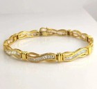 8Ct Baguette Cut Lab Created Diamond Pretty Tennis Bracelet 14K Yellow Gold Over