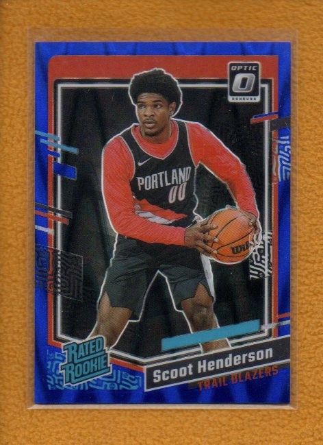 Scoot Henderson 2023-24 Optic Rated Rookie Blue Seismic Prizm RC #239 /249