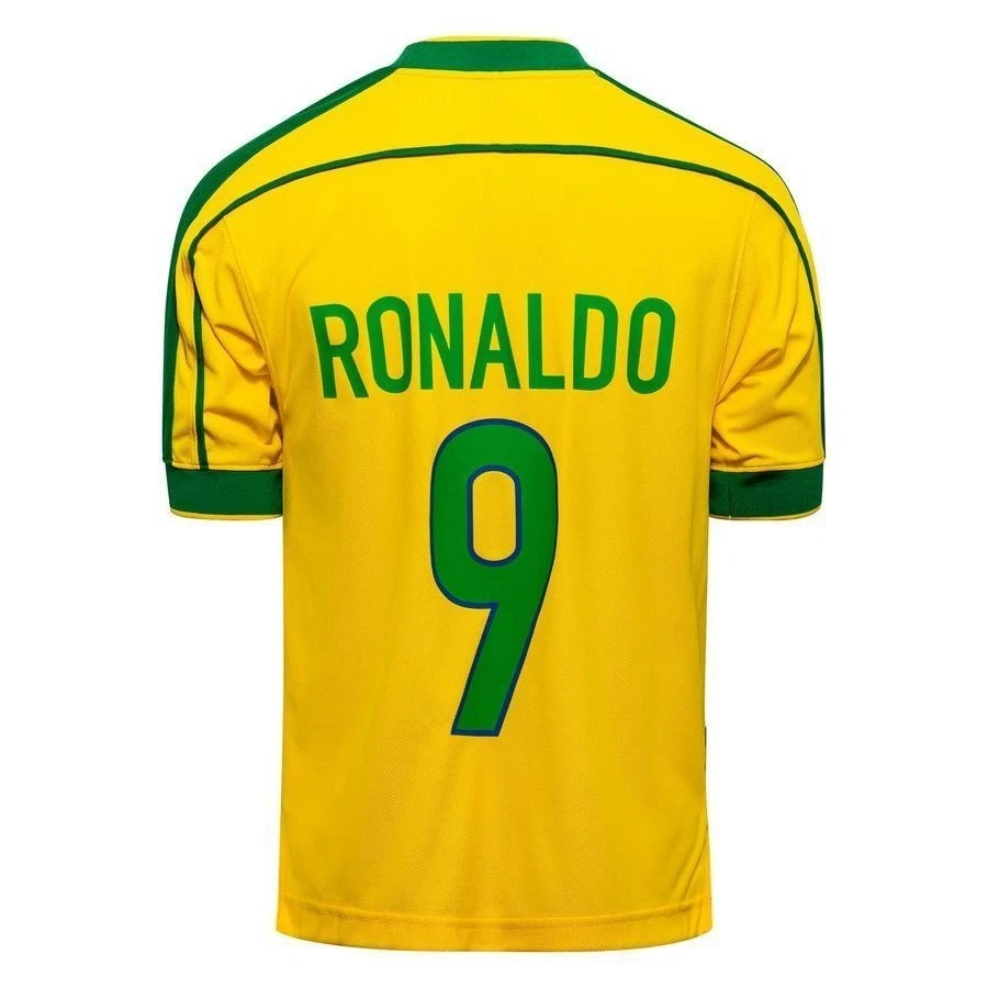 Maillot Brésil 1998 Ronaldo #9 Neuf | M L XL | Livraison entre 3 à 5 jours - Photo 4/4