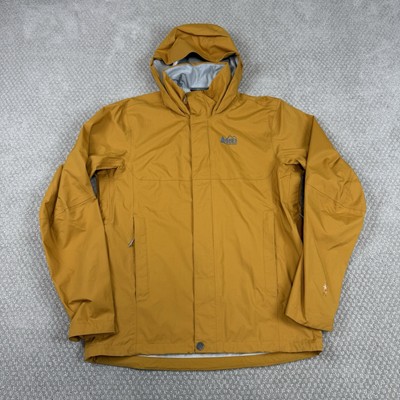 REI Co-Op Jacket Mens Small Orange Hooded Rain Resistant Peak 2.5L