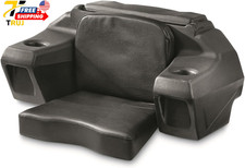 ATV Lounger Seat with Storage Large Cushion Padded Backrest Cargo Box Helmet Hol