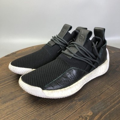 Adidas Harden LS 2 Lace Shoes Mens Size 9 Black White Boost Knit Leather BB7651