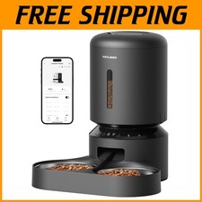 WiFi Enabled 5L Automatic Cat Feeder for Two Cats - App Controlled Convenience