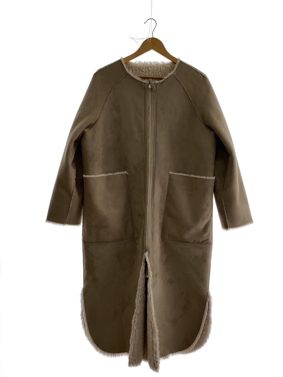 AMERI Reversible Twin Boa Coat Polyester Cream Fr… - image 1