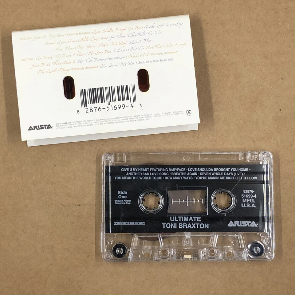 ULTIMATE TONI BRAXTON Cassette Tape 90s R&B Soul GREATEST HITS RARE USA RELEASE Foto 2 de 4