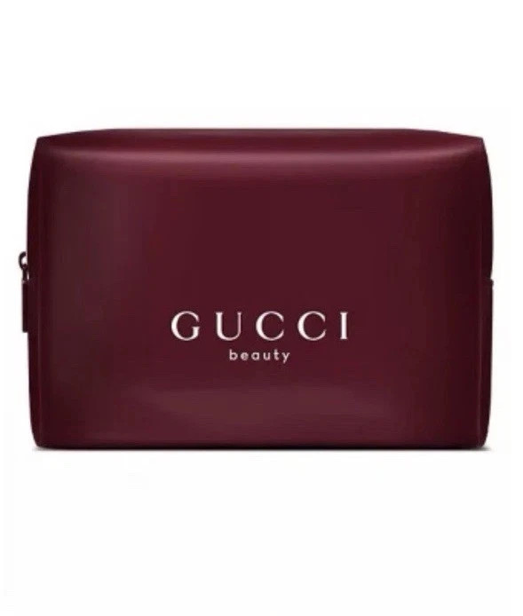 Gucci Beauty Pochette Cosmetica Donna Rosa Scuro Vino Borgogna NUOVO