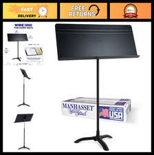 Extra-Wide 32" Music Stand, Adjustable Height, Folds for Easy Storage, Durable D
