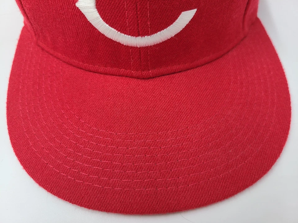 Vintage Cincinnati Reds New Era 59Fifty Pro Model Fitted 7 1/8 Hat Cap Wool MLB - Image 3 of 4