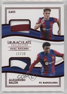 2023-24 Panini Immaculate Ruby 12/30 Gavi Alejandro Balde #DP-GA Dual Patch 0n64