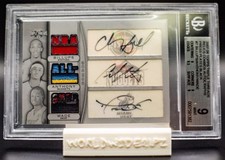 Chauncey Billups Carmelo Anthony Dwyane Wade Topps Triple Threads Patch Auto 1/1