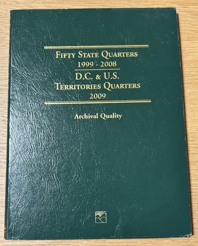 Littleton Fifty State Quarters Album Folder 1999-2008 2009 Uncertified