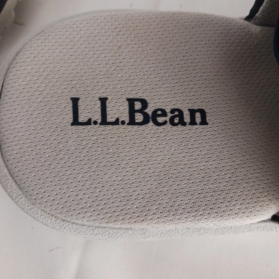 Sandálias tamancos infantis L.L Bean 5-6 azul ID 514088 sapatos ajustáveis elástico traseiro em excelente estado usado - Imagem 4 de 4