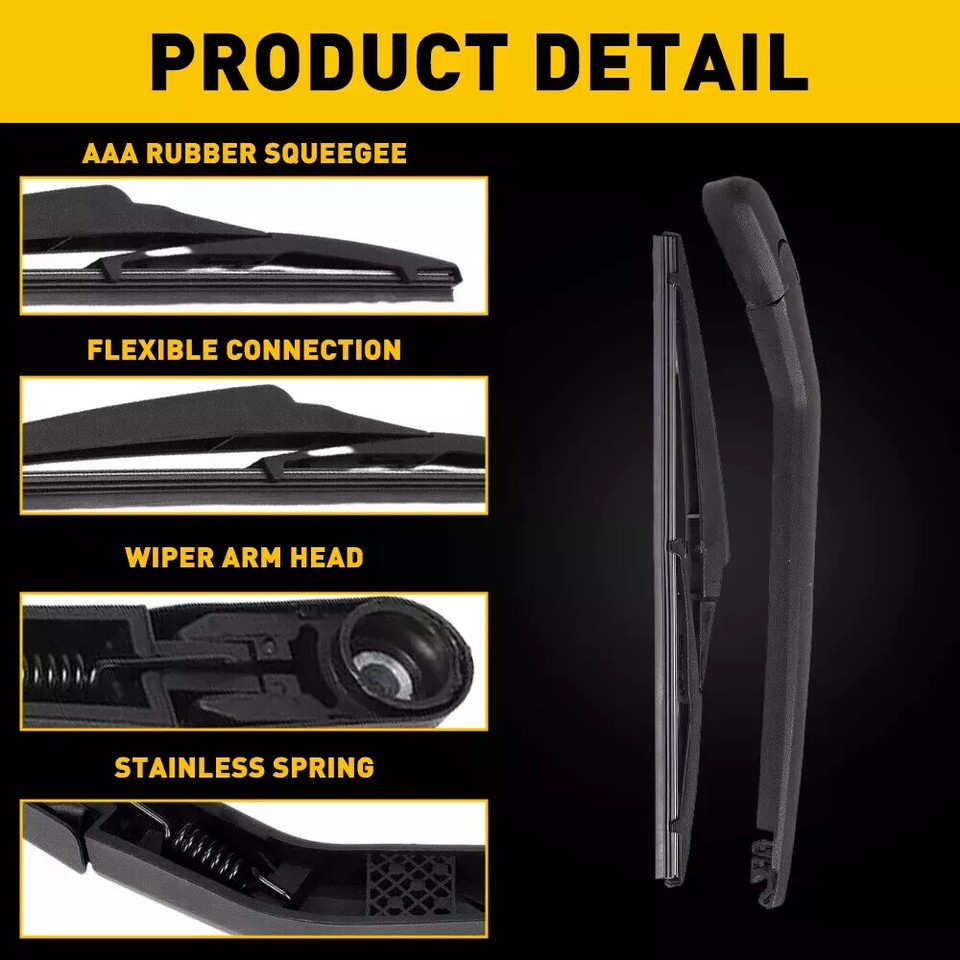 Rear Wiper Blade&Arm 12"+13" All Season Fit For Dodge Journey 20092020