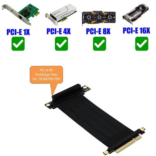 20cm High Speed PC PCI-Express 8X Riser Connector Cable Riser Card PCI-E 8X - Afbeelding 3 van 6
