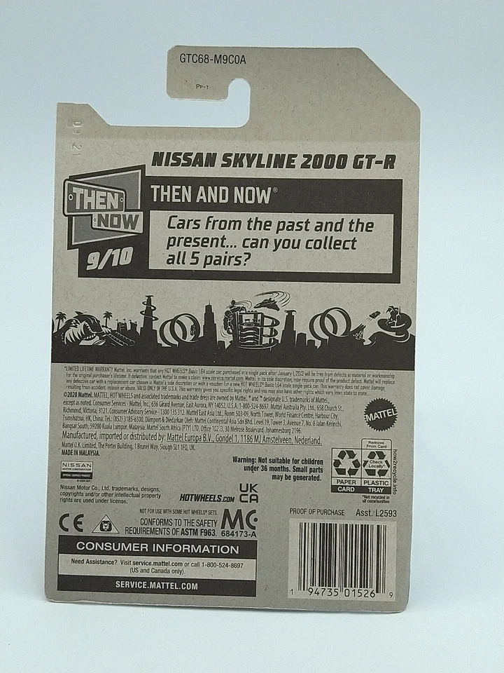Nuevo Nissan Skyline 2000 GT-R 1:64 2021 Hot Wheels HW entonces y ahora Foto 2 de 2