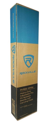 2 Rockville White 12" PA DJ Speaker Covers+Scrims+Stands+Lights 4 Wedding Church - 第 6/12 張圖片