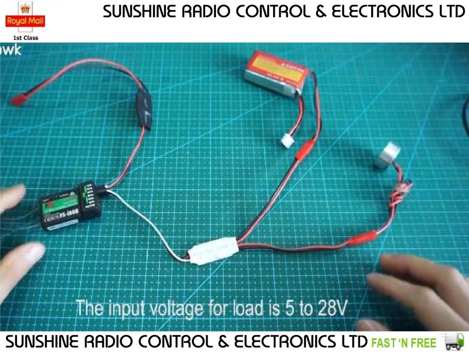 RC Receiver RX Controlled ON / OFF Switch 5AMP For Lights Drone Plane ...