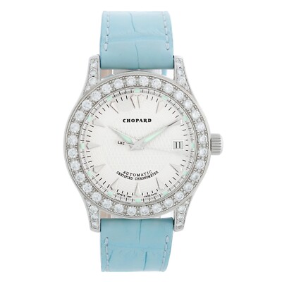 Chopard LUC Diamond Sport Stainless Steel Automatic Ladies Watch W/Chopard Box