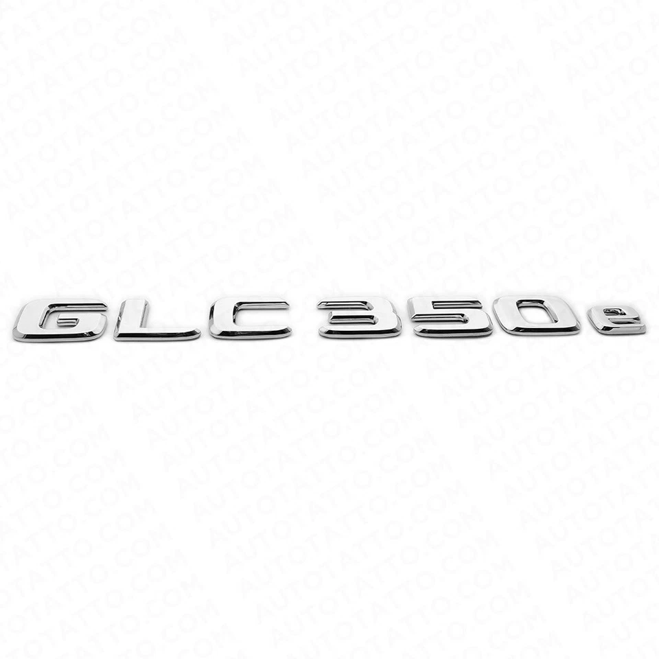 19-21 Mercedes-Benz GLC 350e Letter Emblem Liftgate Logo Badge AMG Sport Chrome - Image 4 of 4
