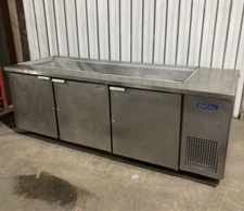 McCall STA-30-SS Restaurant 3 Door Prep Cooler w/ Salad Bar Buffet Top