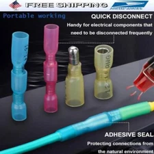 200PCS Waterproof Female Male Butt Wire Heat Shrink Bullet Connectors Crimp kits