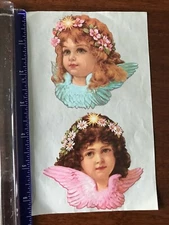 large angel cherub stickers Vintage  1980s Mrs. Grossman