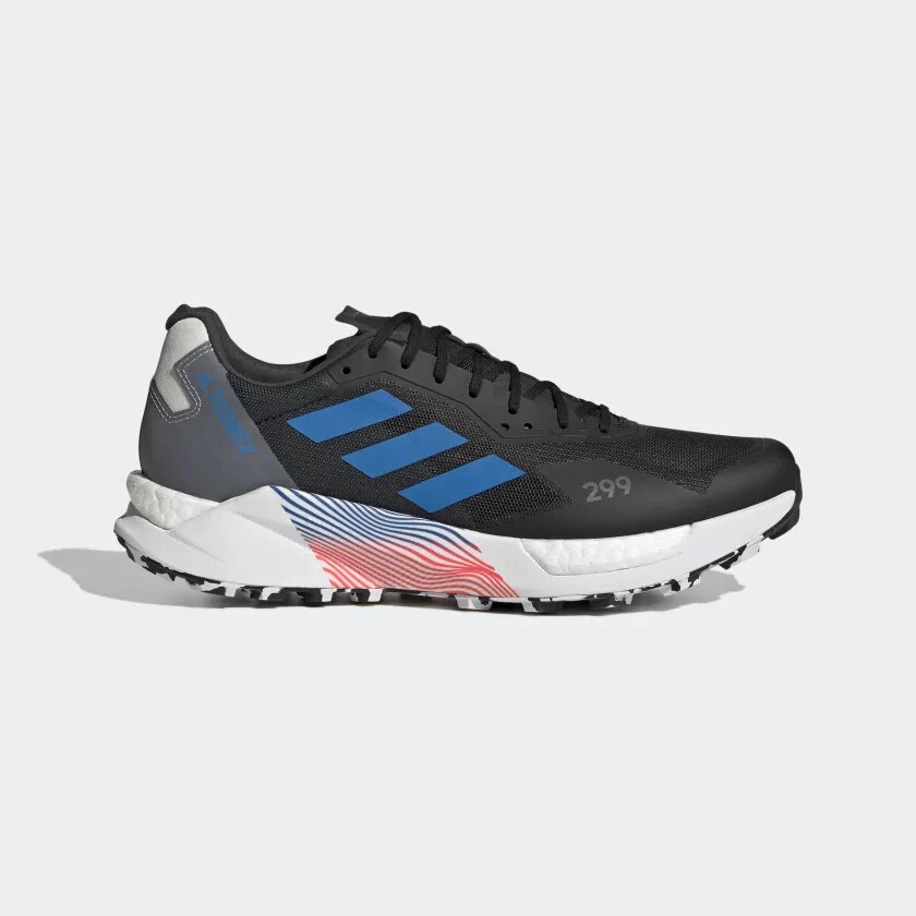 10.5M - [NEW] adidas Terrex Agravic Ultra Men\'s Shoes‎ H03179 Adidas Terrex Agravic Ultra Trail Black Blue Rush for sale  main image 2