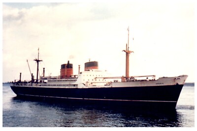 SS Andria Cunard Cruise Line Ship Boat Photograph Vintage 4x6'' IMO 5373268