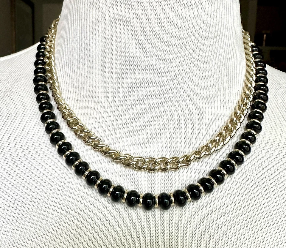 Collar Kendra Scott Cuentas Capas Negro Rebecca