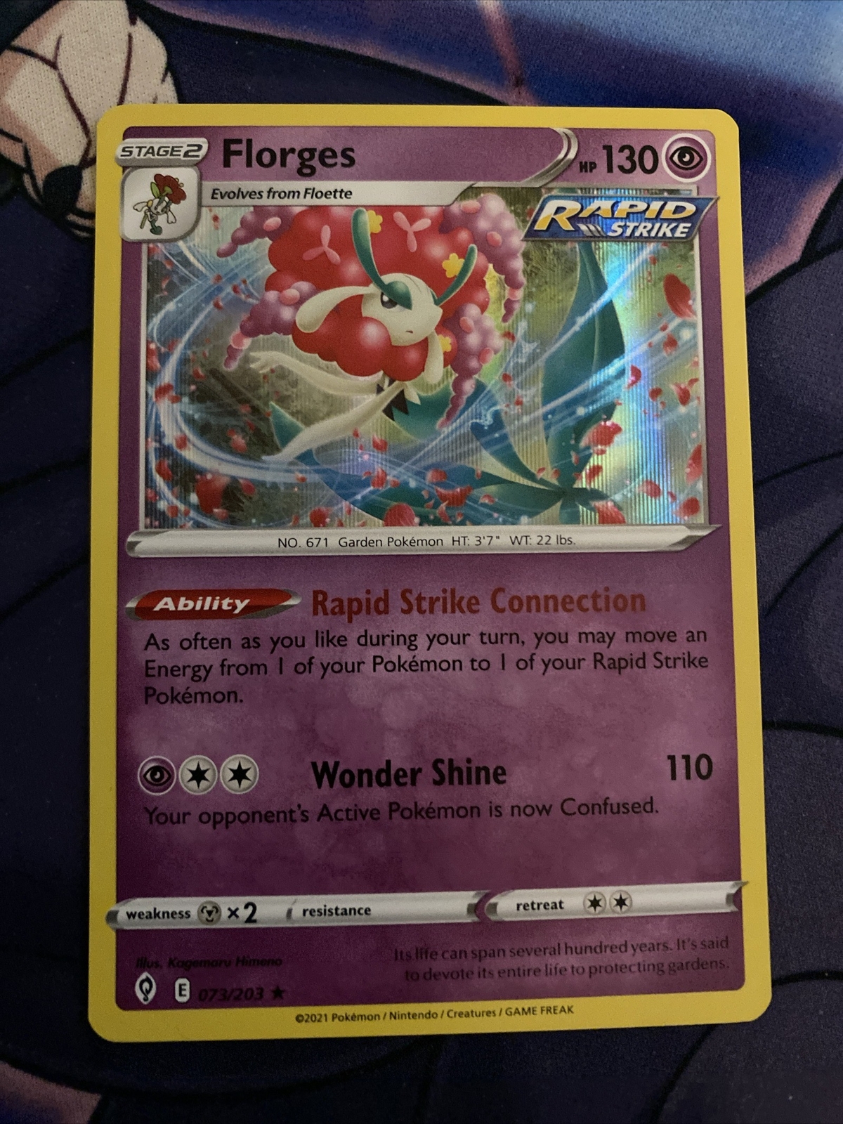 Pokemon TCG Evolving Skies Holo Florges 073/203