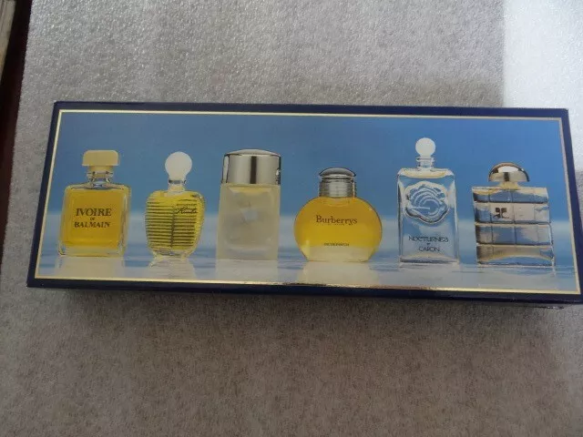 Vintage Set 6 Miniature Perfumes Les Meilleurs Parfums de Paris Original Box