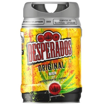 Desperados Tequila Bier - 5 Liter Partyfass incl. Zapfhahn - 5 Liter / 5,9% Vol