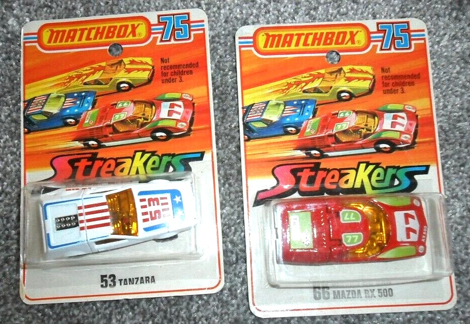 2 LOT Matchbox Lesney Streakers #66 Mazda RX500 Red & #53 TANARA White & PROTECO - Image 2 of 3