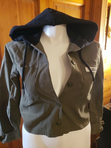 Long Sleeves Hooded Cropped Jacket Size 