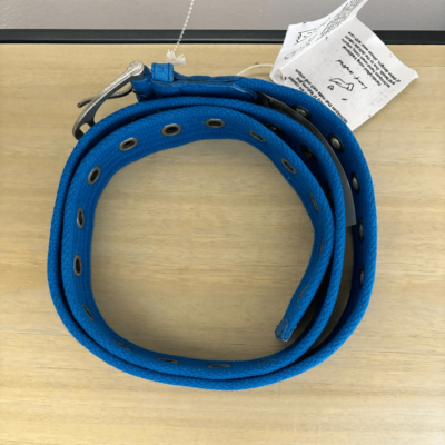 Free people Avril grommet leather woven belt cobalt blue S/M  display picture 1