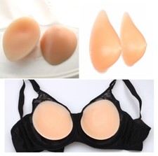 1 Pair Silicone Breast Forms Mastectomy Prosthesis Crossdresser TV TG Fake Boobs
