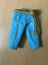 Barbie Doll My Scene Fashion Fever Faux Leather Blue Short Gold Belt Outfit Rare