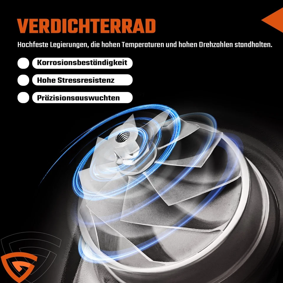 Turbolader für Citroën Berlingo C2 C3 C4 C5 C-Max Focus II Peugeot 207 307 1.6L - Bild 2 von 4