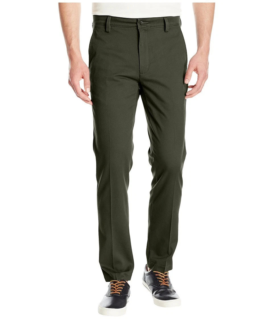 Dockers Mens Easy Slim Fit Khaki Stretch Pants in Olive 34x30