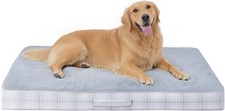 MIHIKK Washable Orthopedic Dog Bed for Large 35.0''L x 22.0''W x 2.8''H, Gray