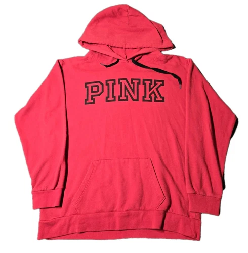 UNDERCOVER Felpa Victoria Secret rosa con cappuccio donna piccola rossa in pile