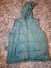 Gilet donna Crivit Activewear XL verde con cappuccio piumino imbottito scaldacorpo trapuntato