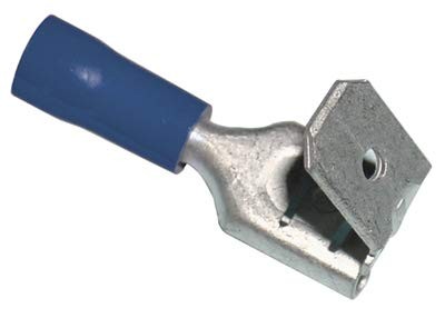 Female-Male Piggy-Back Adapter 16-14 Gauge .250'' Blue -75PK
