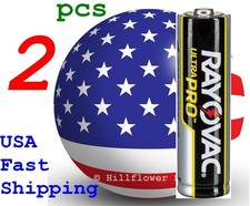 2 piece LR6 E91 AM3 Rayovac Ultra Pro AA 1.5V Alkaline Batteries 10 year