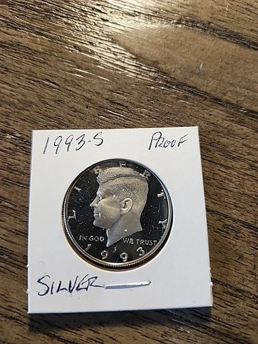 1993-S Silver Kennedy Half Dollar-Choice Gem Proof Lustrous, Free Shipping, Fast