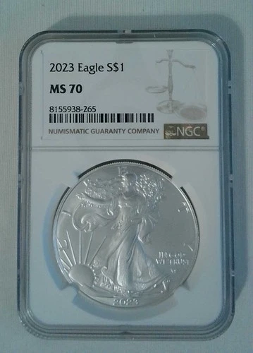 2023 Silver Eagle S$1 MS70 NGC Brown Label - 1 oz Silver